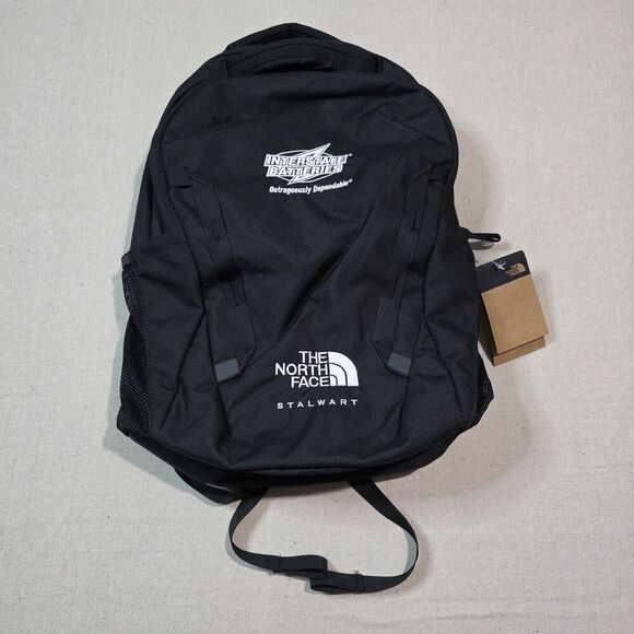 The North Face NWT Stalwart Backpack Laptop Bag Interstate Batteries Logo Black - Picture 1 of 11